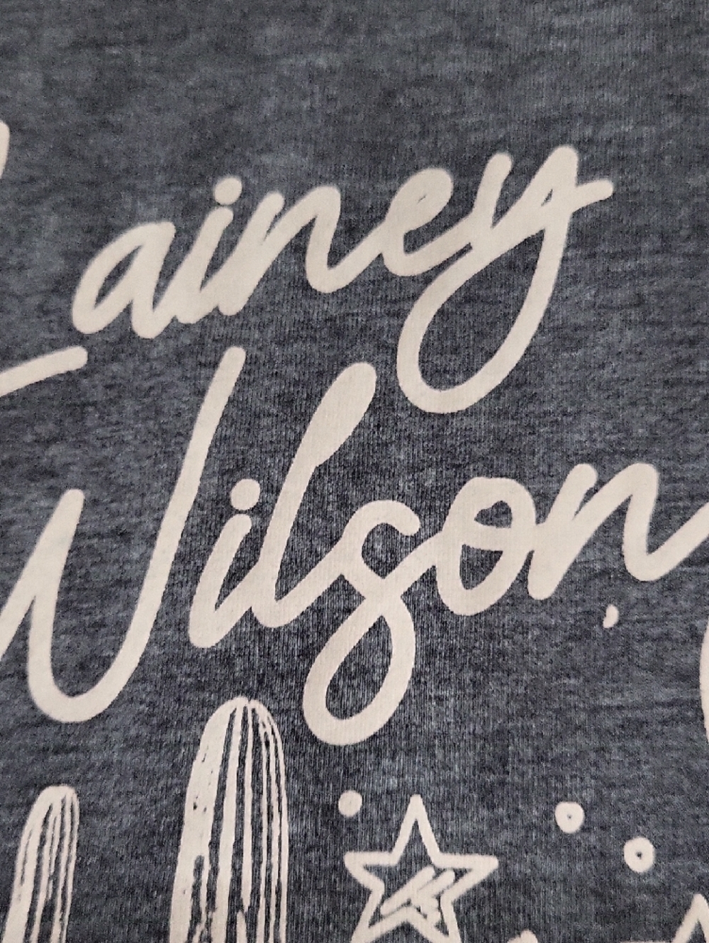 Lainey Wilson Women's Short Sleeve Tee - Charcoal with White Desert Graphic - Picture 10 of 12